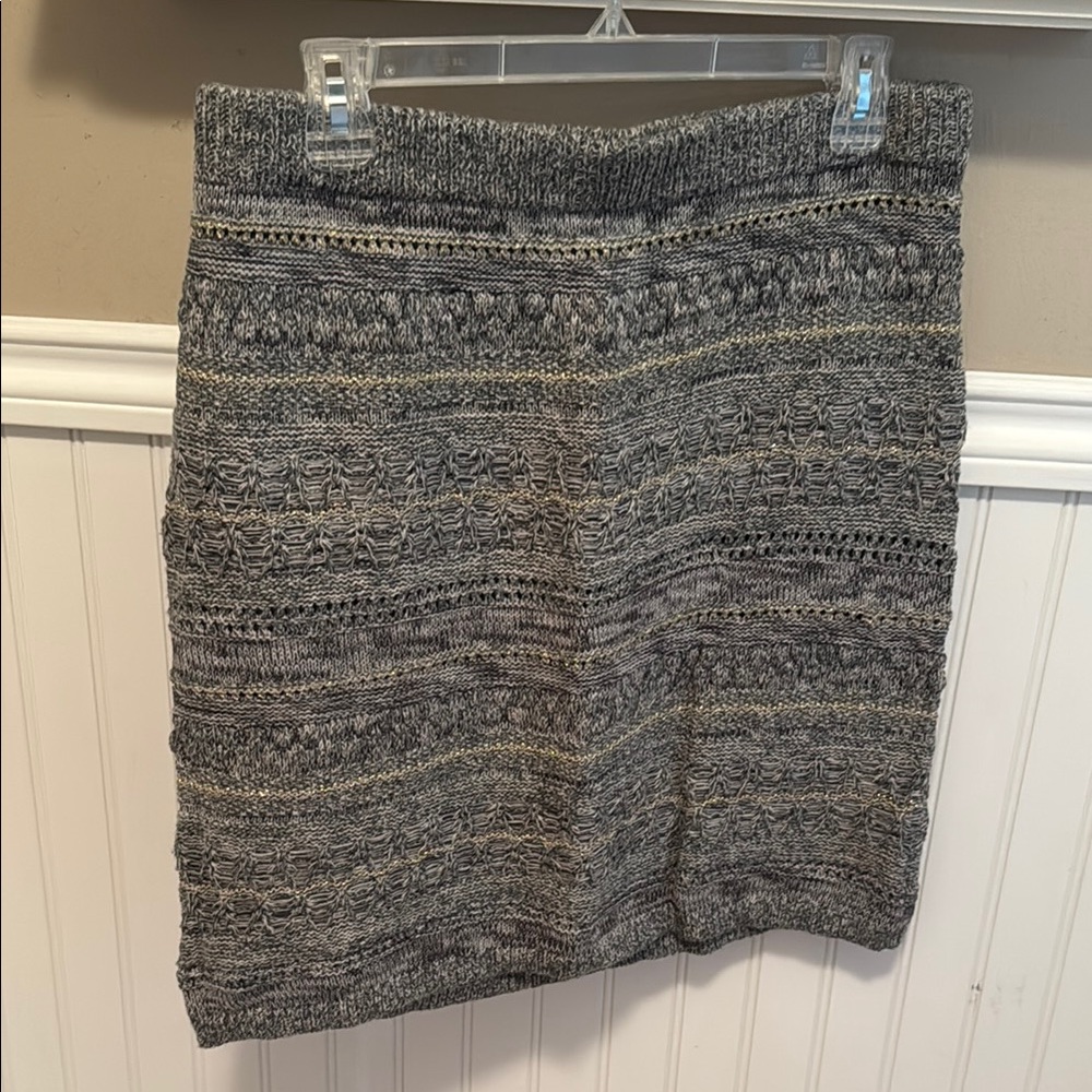 Maurices Gray Black Knee-Length Pencil Skirt
